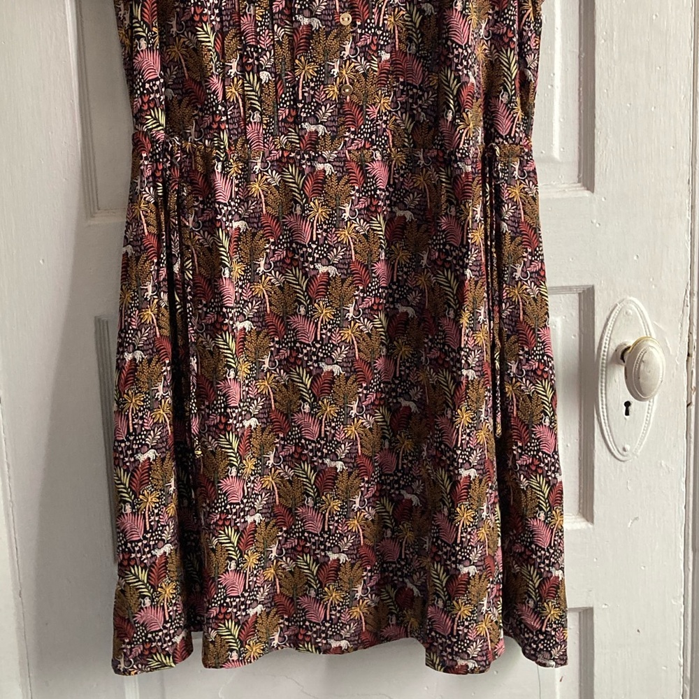 LOFT Colorful Drawstring Mini Dress - Picture 8 of 10